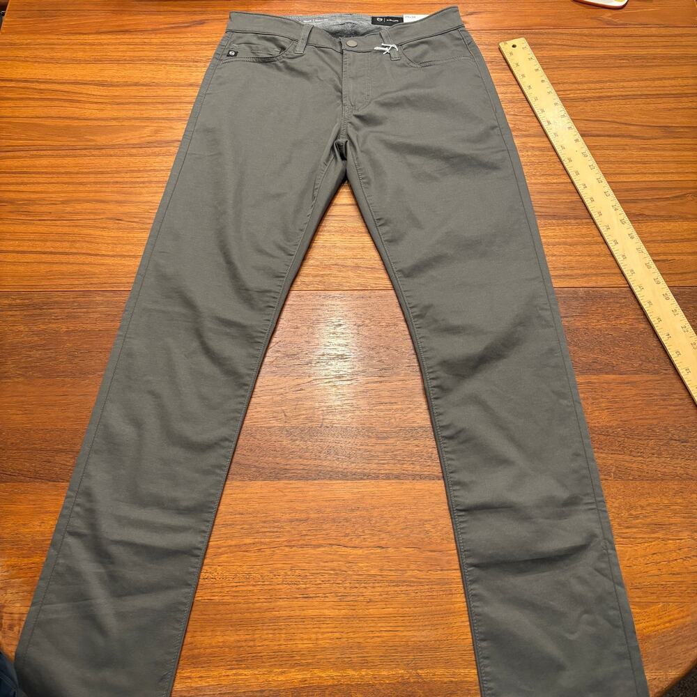 AG Adriano Goldschmied Men’s Tellis Slim Straight Olive Green Jeans 29x34 NWOT